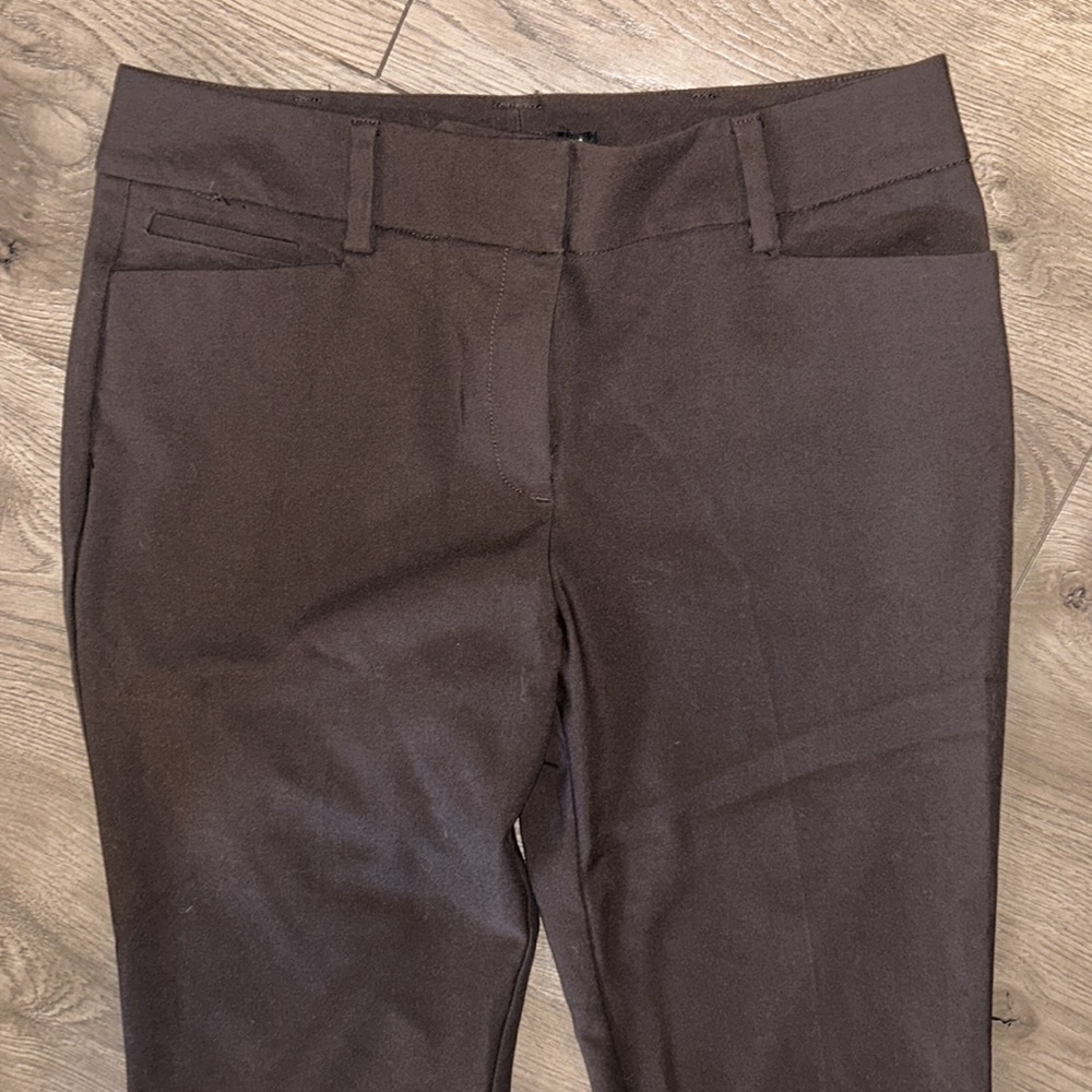 NY&Co 7th Avenue Chocolate Brown Dress Pants size 8 Tall - Picture 2 of 5